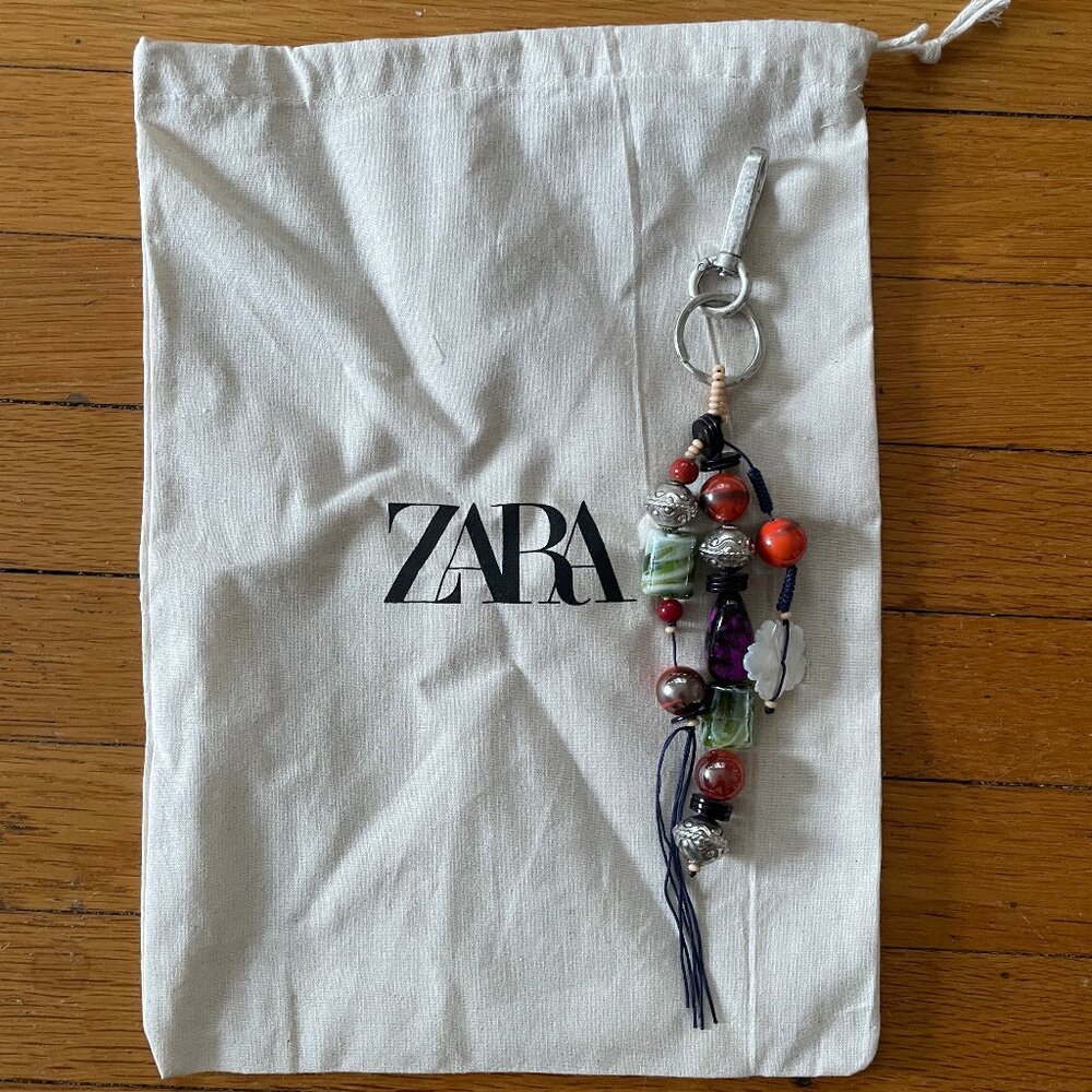 Zara limited edition beaded keychain/bag charm, OS, NWOT - Picture 3 of 4